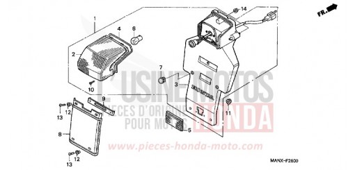 FEU ARRIERE NX650X de 1999